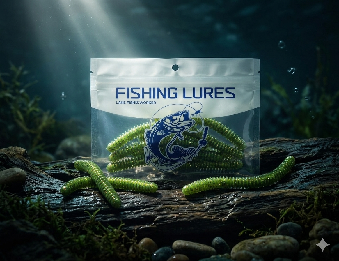 THE SOLDIER 3.5" Crinkle Fry bait worms.
