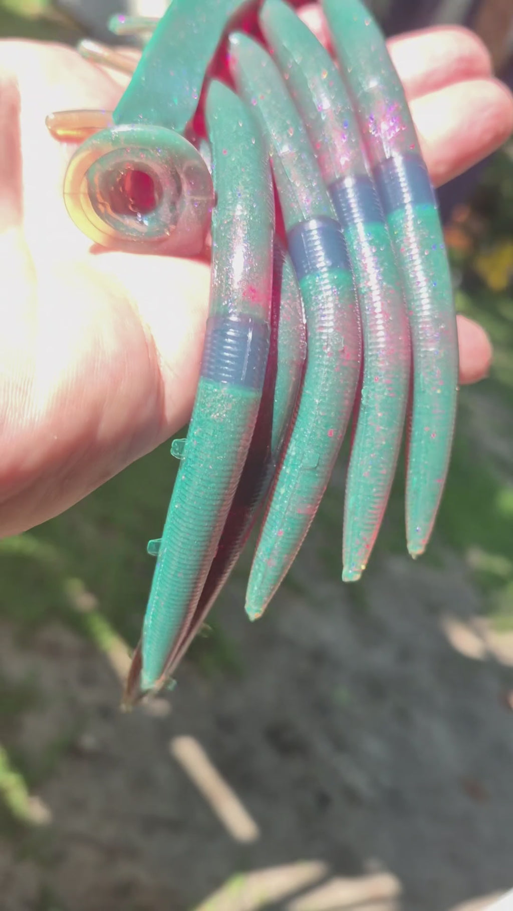 The ENFORCER 5"stick bait with reinforced hook sleeve SYNTHETIC MOTOR OIL no salt