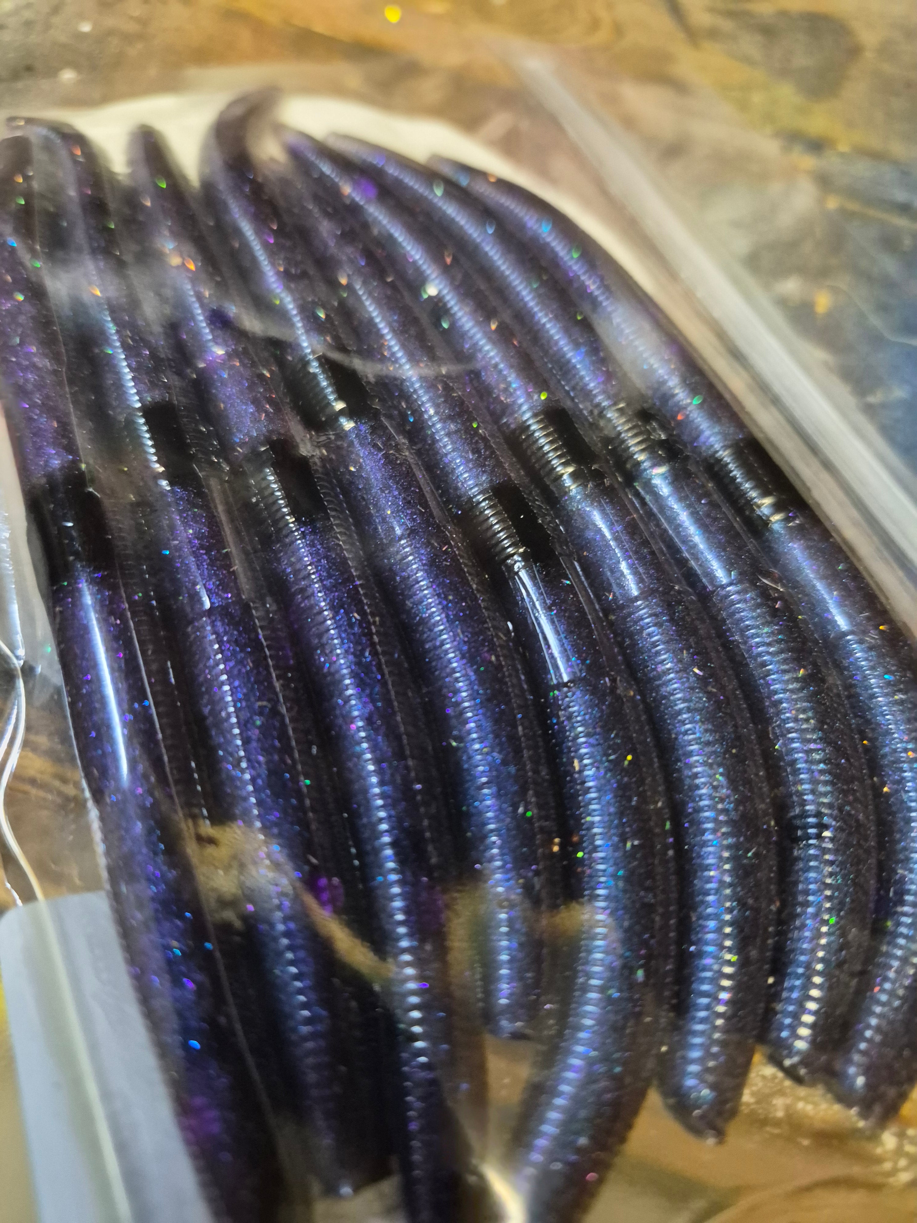 THE ENFORCER 5"stick bait with reinforced hook sleeve PURPLE RAIN