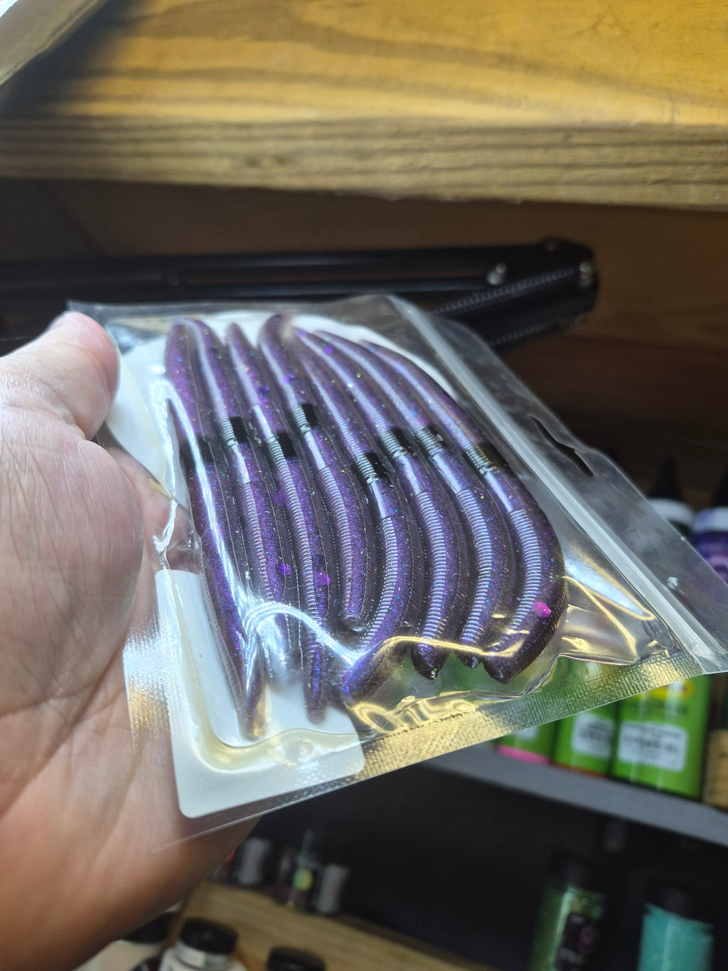 THE ENFORCER 5"stick bait with reinforced hook sleeve PURPLE RAIN