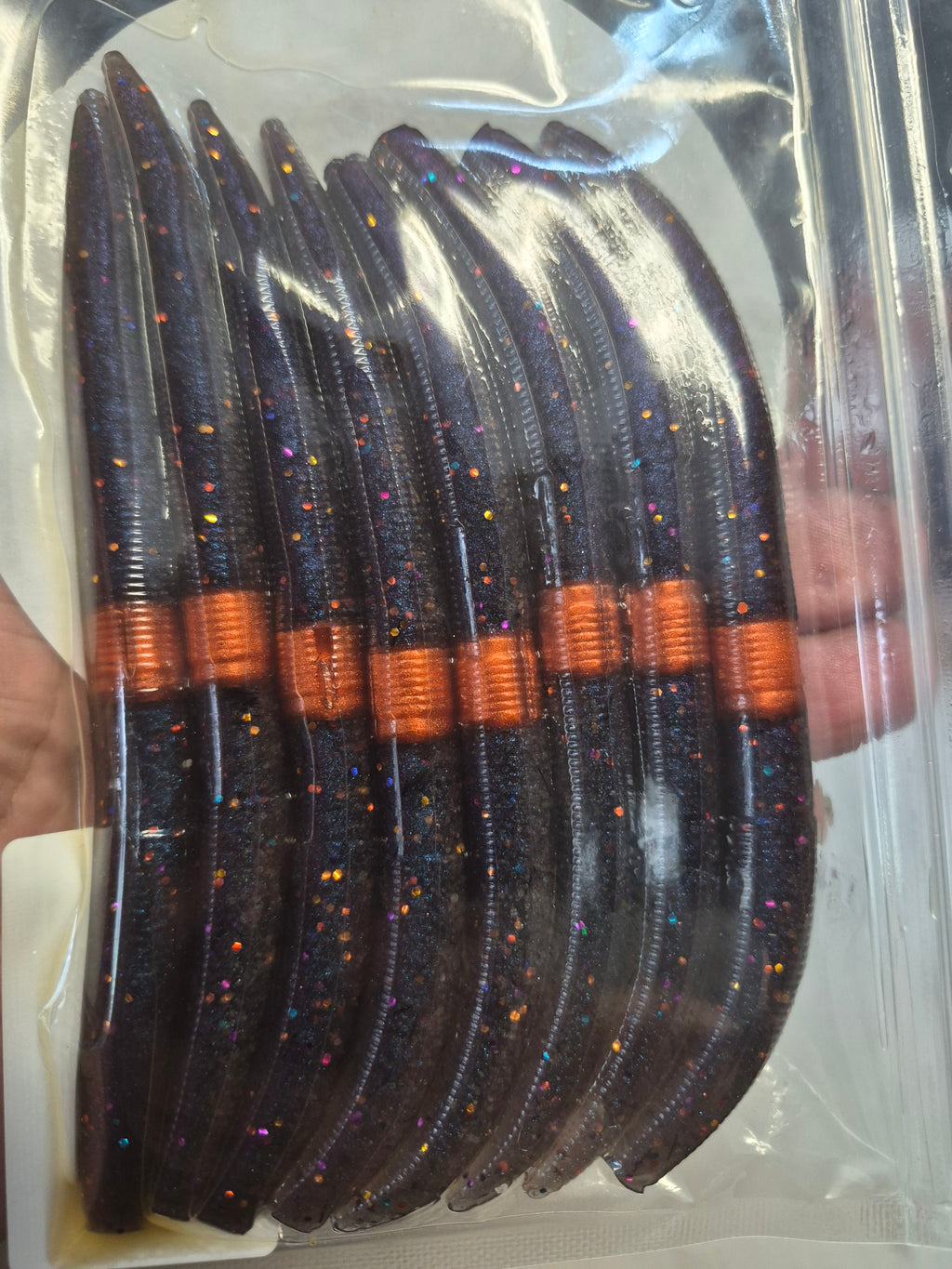 THE ENFORCER 5"stick bait with reinforced hook sleeve Tweaked Plasma Storm