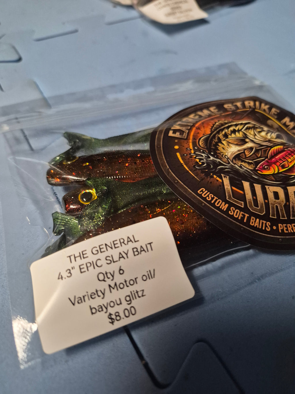 THE GENERAL 4.3 SWIMBAIT variety pack motor oil/Bayou glitz hypershift