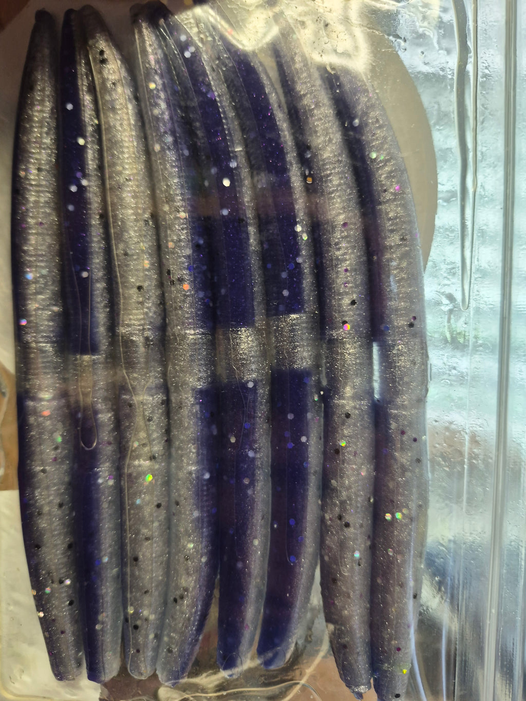The ENFORCER 5"stick bait with reinforced hook sleeve PURPLE shad