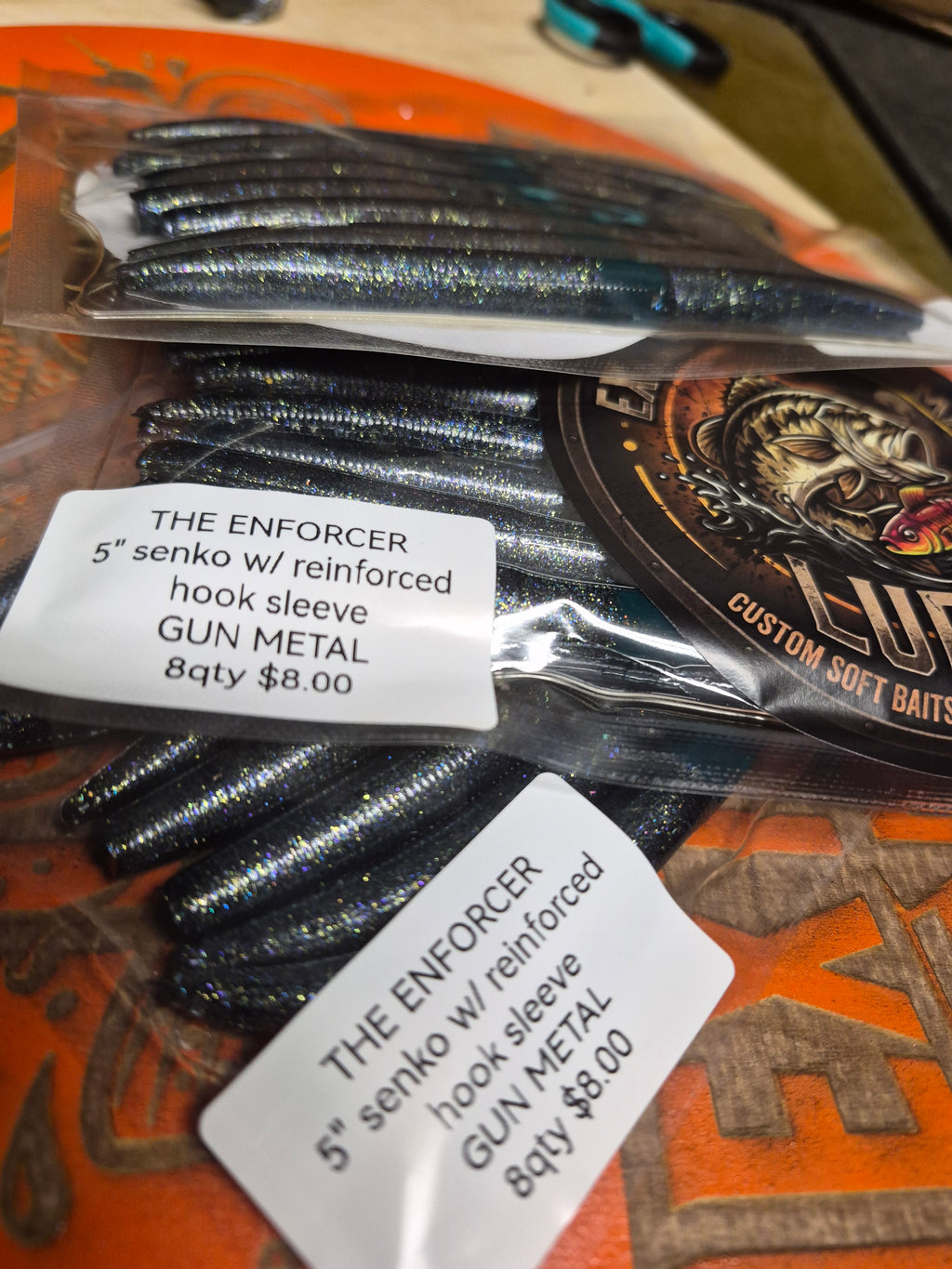 The ENFORCER 5"stick bait with reinforced hook sleeve NO SALT