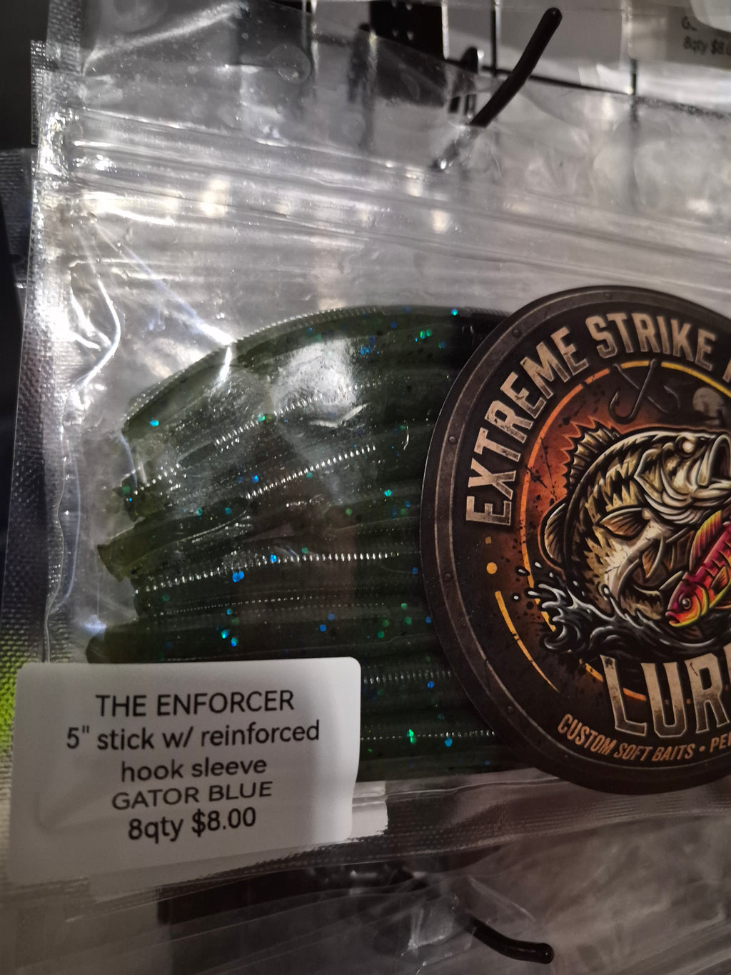 The ENFORCER 5"stick bait with reinforced hook GATOR BLUE