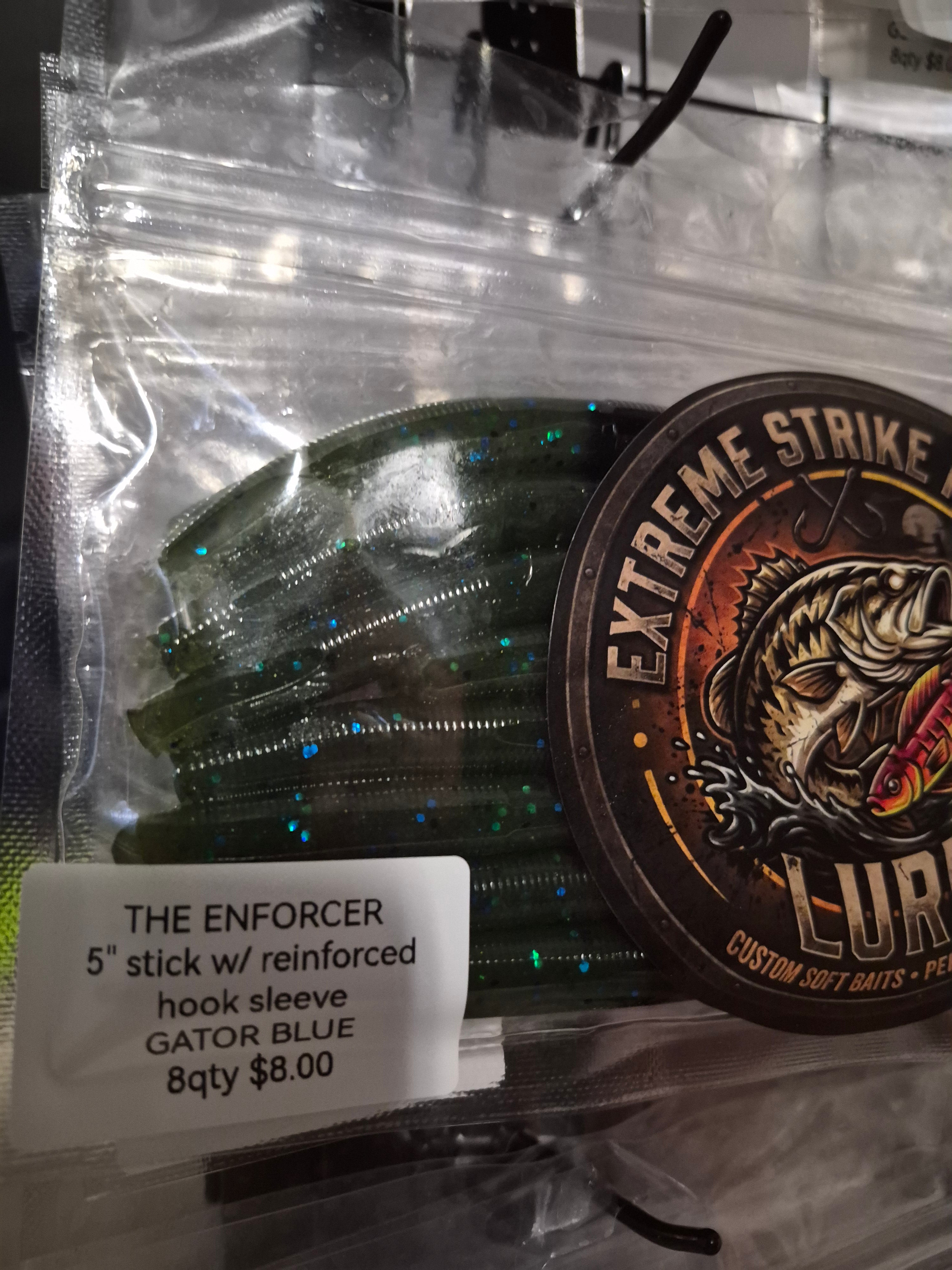 The ENFORCER 5"stick bait with reinforced hook GATOR BLUE