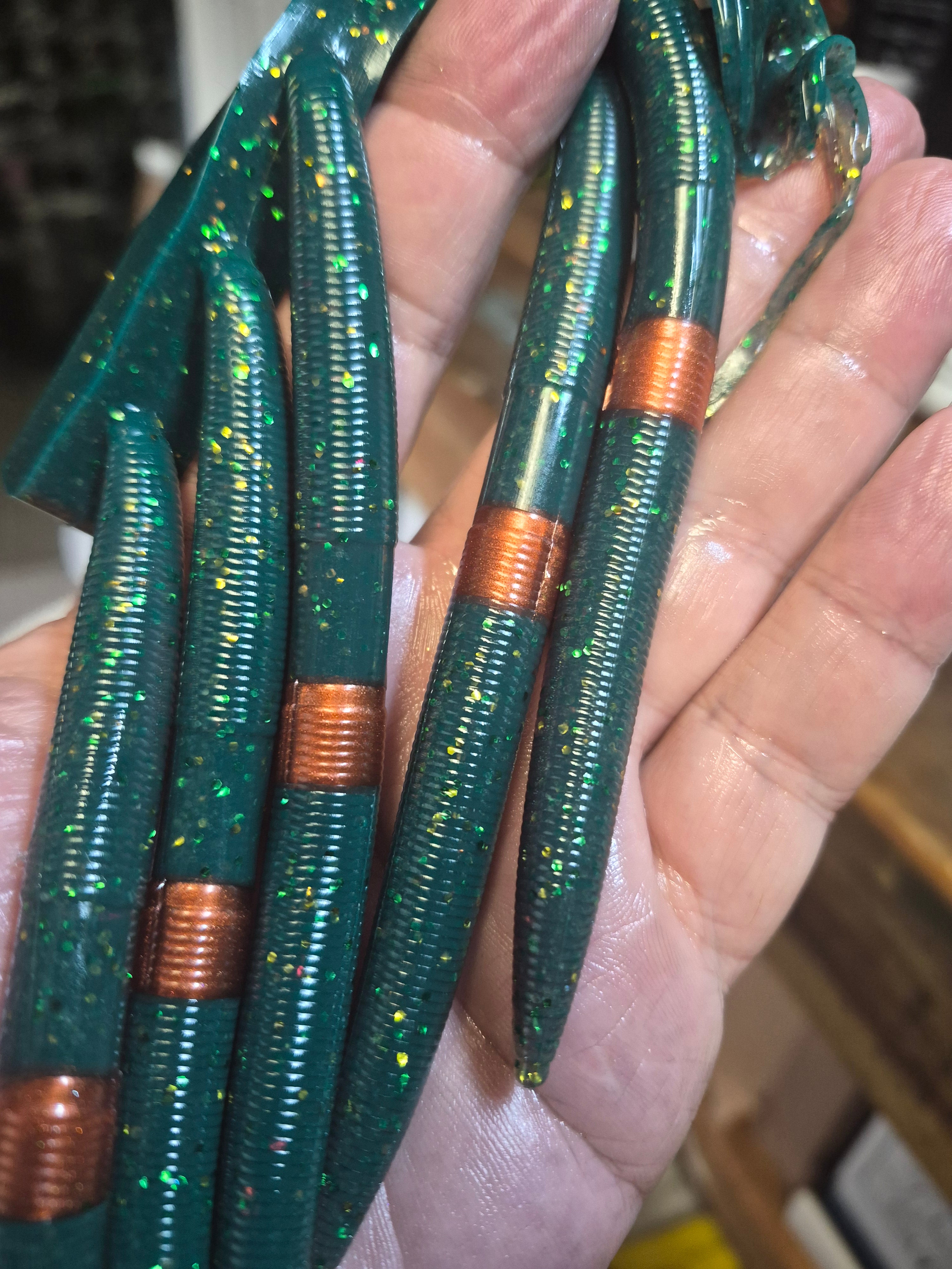 The ENFORCER 5"stick bait with reinforced hook sleeve SYNTHETIC MOTOR OIL