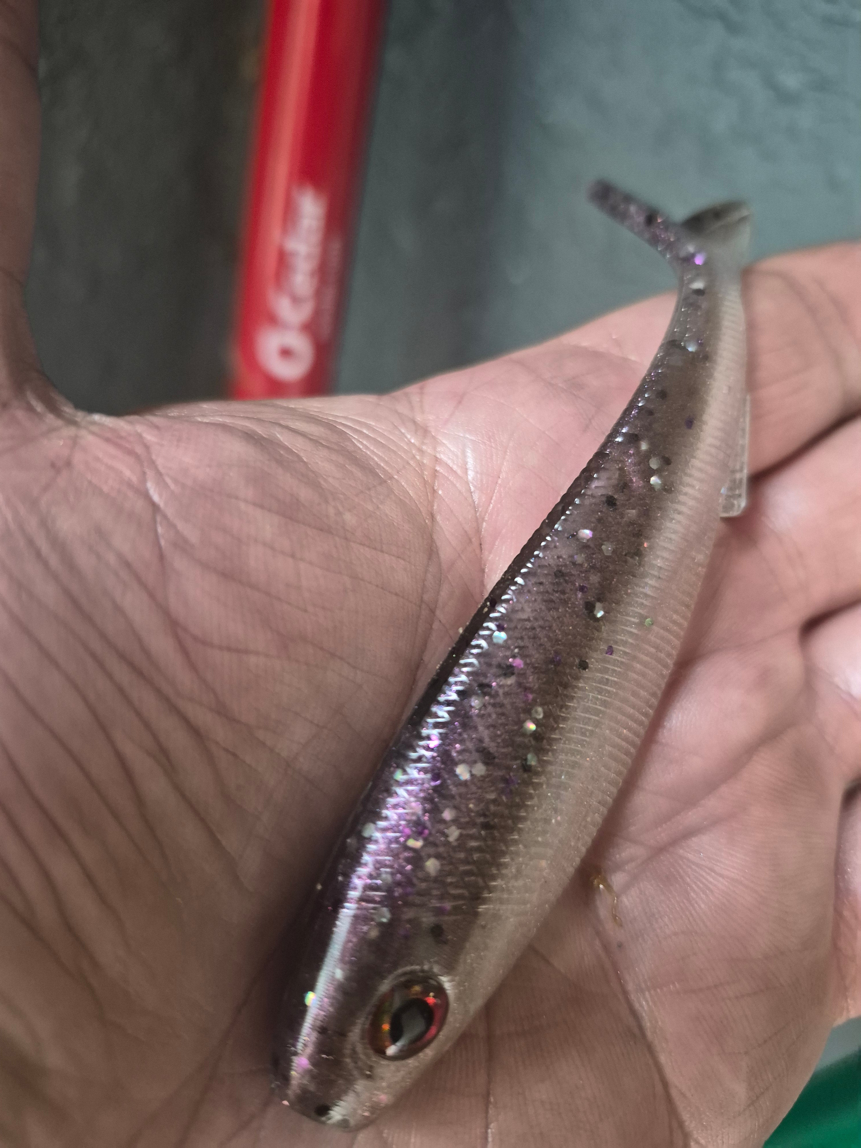 The General 4.3 SWIMBAIT Hypershift color change. Plasma Ashes
