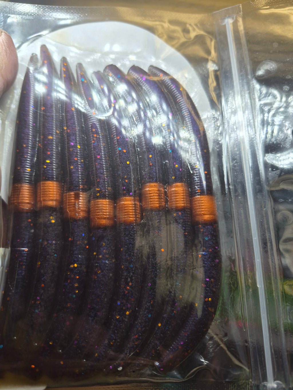 THE ENFORCER 5"stick bait with reinforced hook sleeve Tweaked Plasma Storm