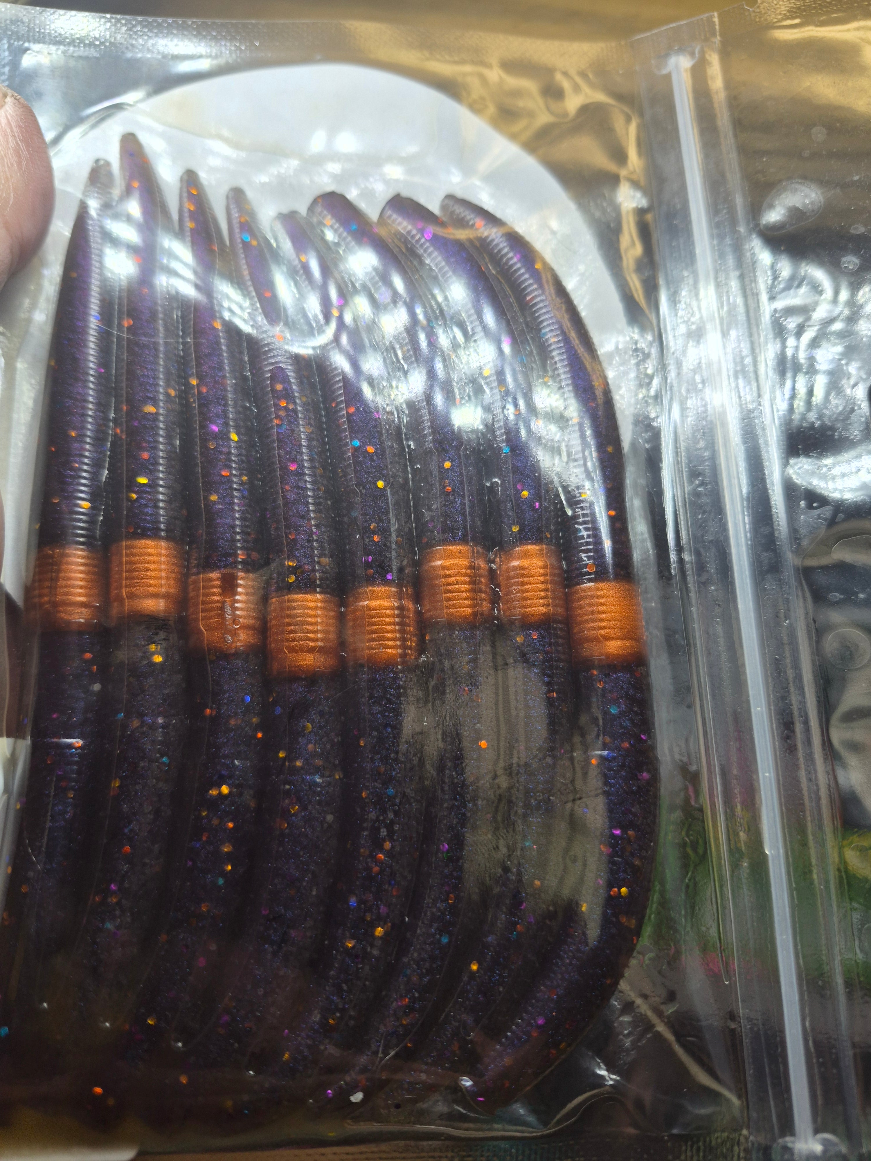 THE ENFORCER 5"stick bait with reinforced hook sleeve Tweaked Plasma Storm