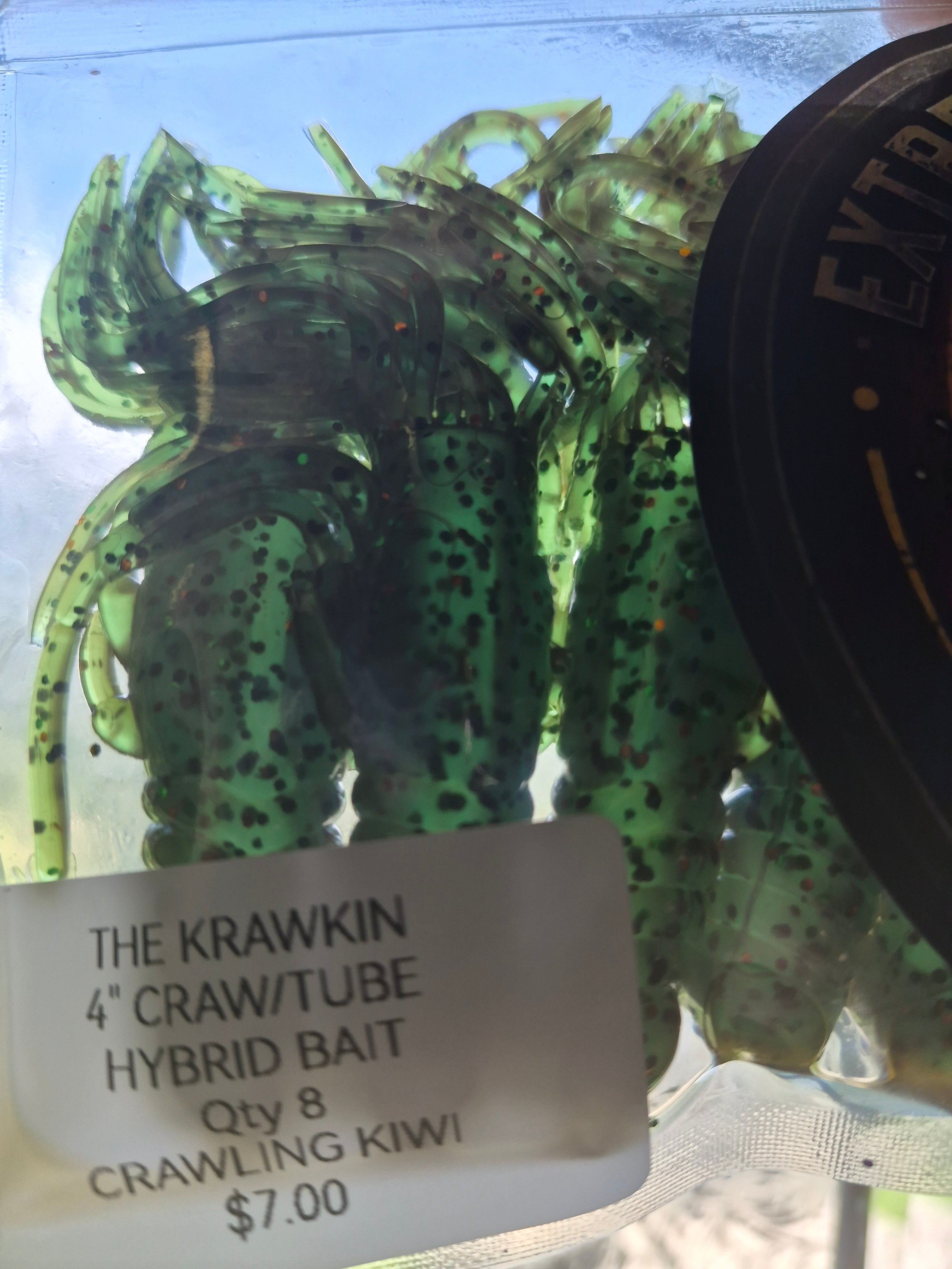 THE KRAWKIN 4" Hybrid Tube/Craw bait.