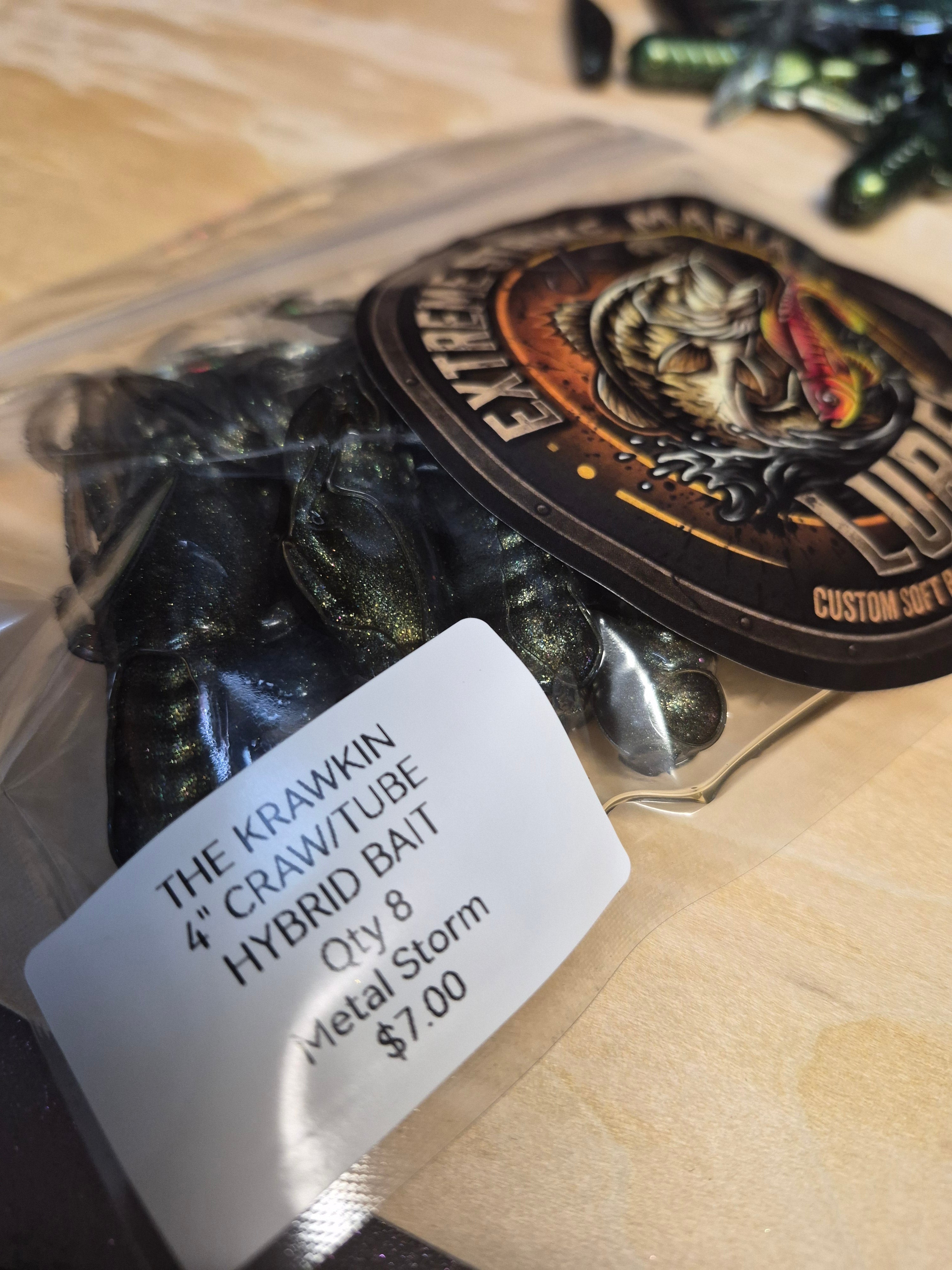 The KRAWKIN 4" Monster tube craw bait