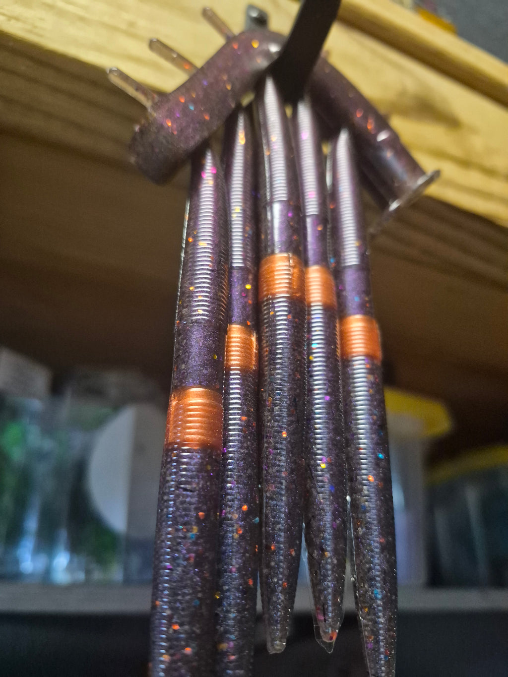 THE ENFORCER 5"stick bait with reinforced hook sleeve Tweaked Plasma Storm