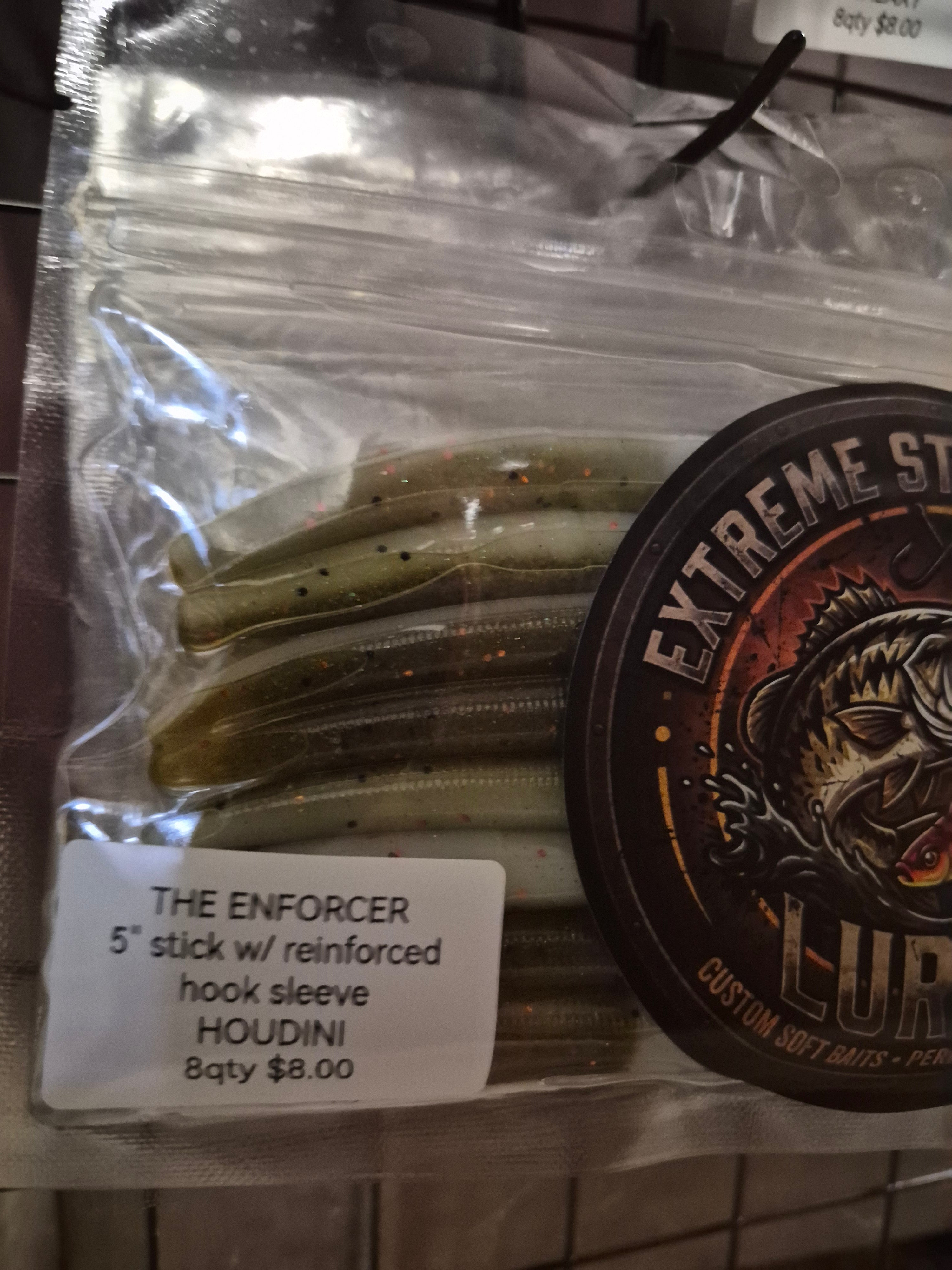 The ENFORCER 5"stick bait with reinforced hook sleeve HOUDINI